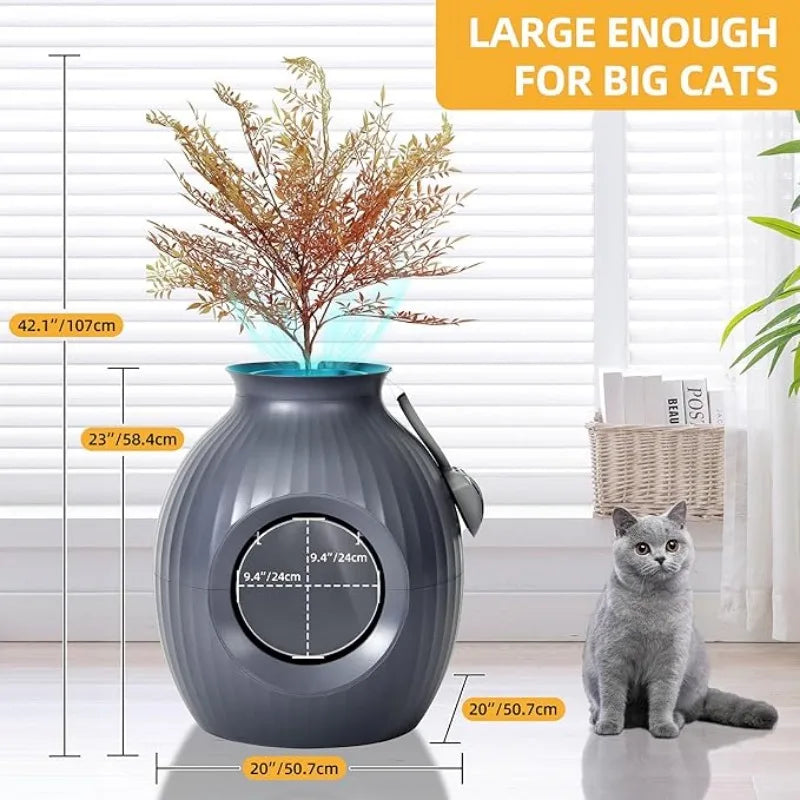 Smart Plant Cat Litter Box with Odor Control & Sterilization