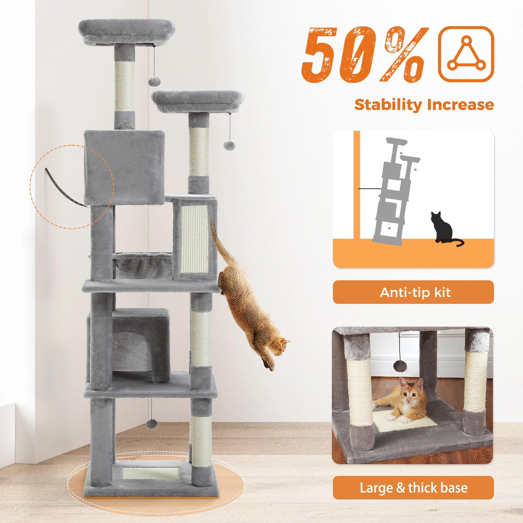 Large Cat Tree Tall Cat Tower