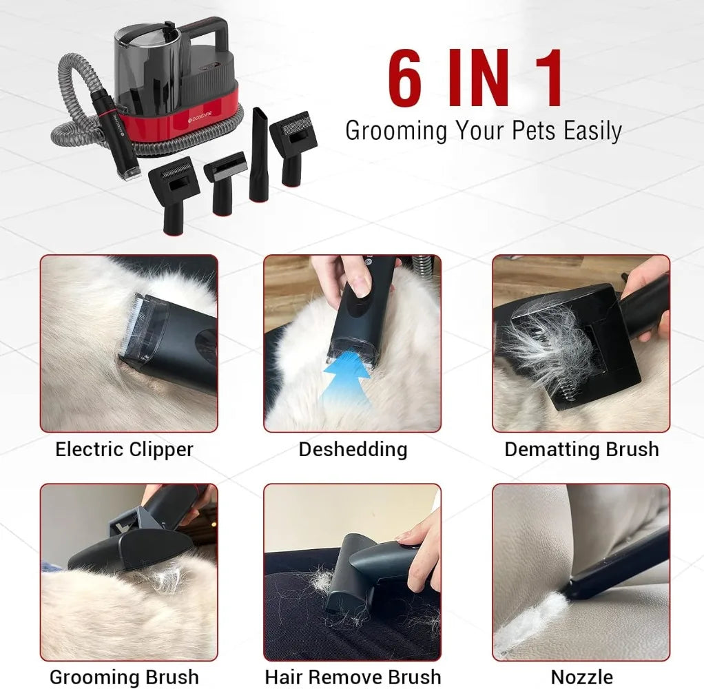 6-in-1 Pet Grooming Kit with Vacuum