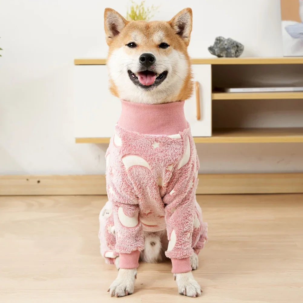 Soft Fleece 4-Legged Dog Pajama Onesie