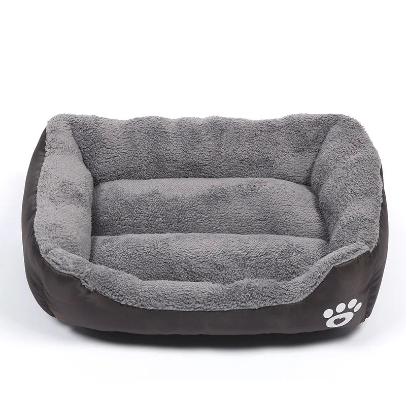 Large Plush Pet Bed - Washable Waterproof Cushion for Cats & Dogs