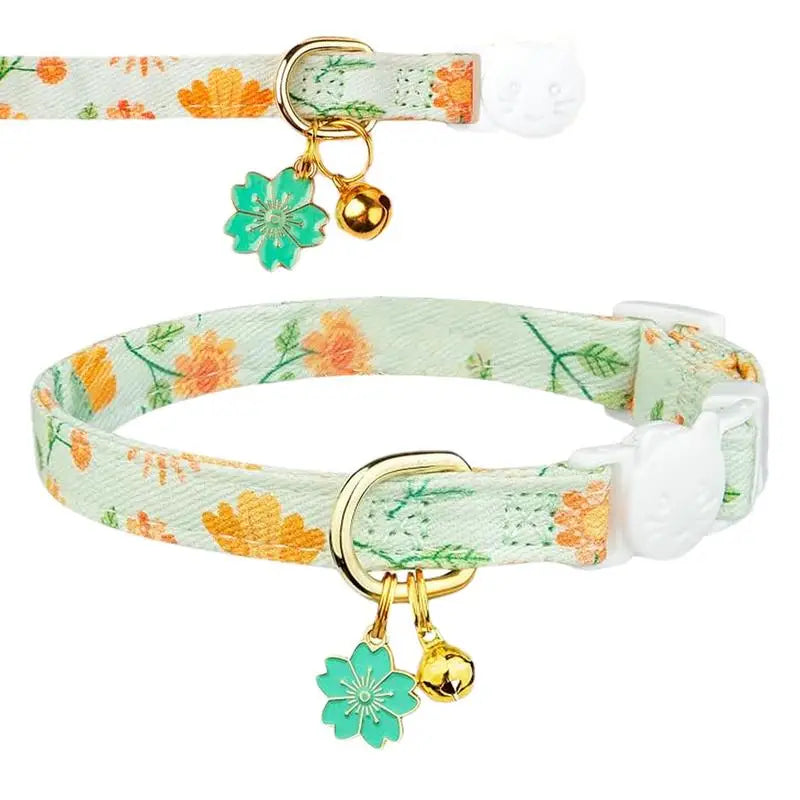 Breakaway Collar with Cute Flower Pendant for Cats & Small Pets