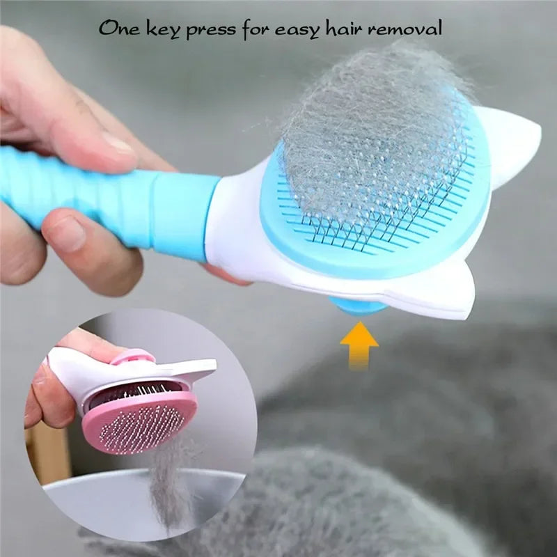 Self-Cleaning Pet Grooming Glove Brush for Dogs & Cats