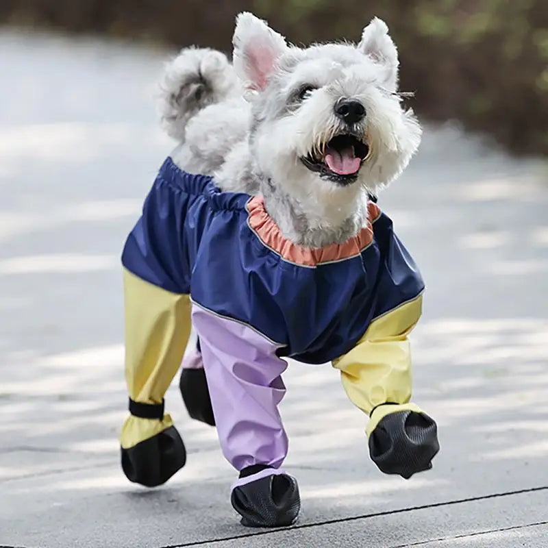 Dog Suspender Boots with Adjustable Suspenders - Anti-Slip Polyester Pet Shoes