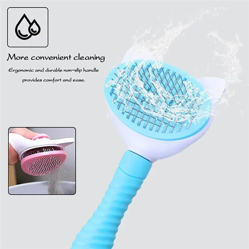 Self-Cleaning Pet Grooming Glove Brush for Dogs & Cats