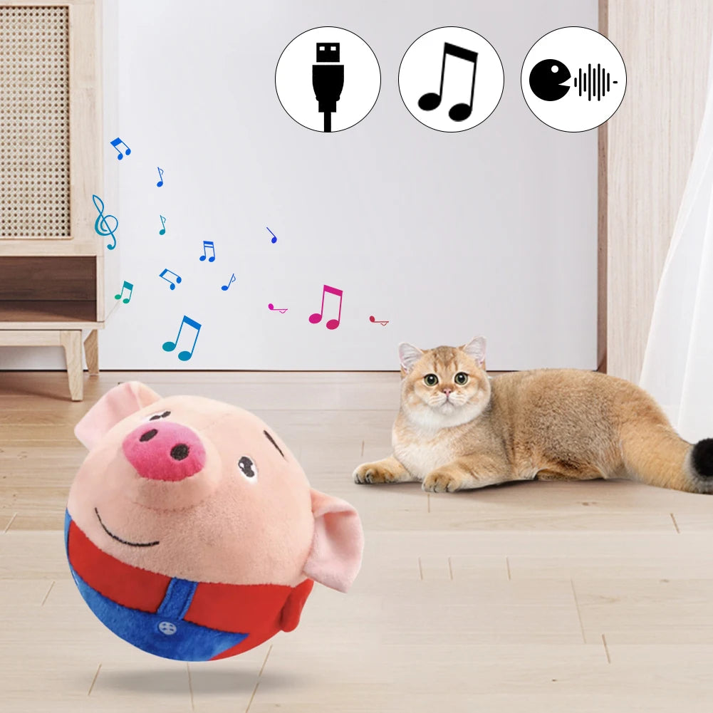 Interactive Pet Music & Vibration Jump Ball Toy