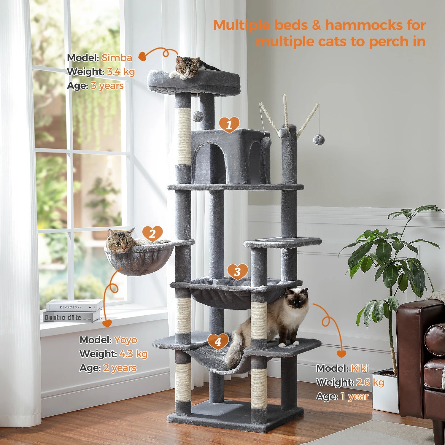 Large Cat Tree Tall Cat Tower