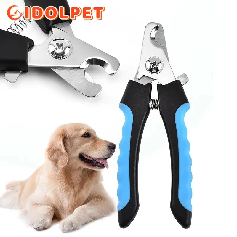 Professional Pet Nail Clipper with Safety Guard - Stainless Steel Scissors for Cat & Dog Claw Care