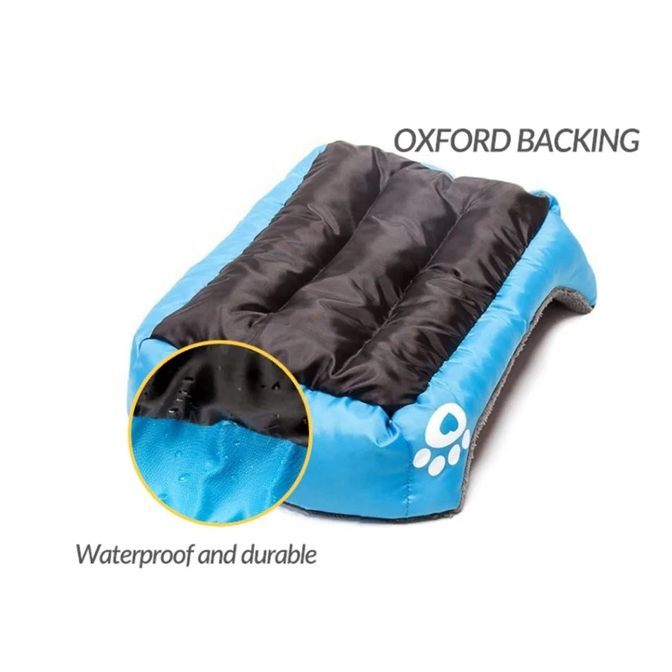 Large Plush Pet Bed - Washable Waterproof Cushion for Cats & Dogs