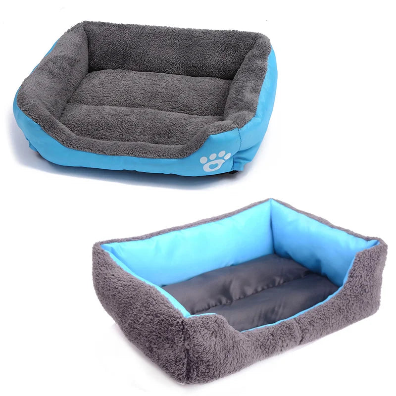 Large Plush Pet Bed - Washable Waterproof Cushion for Cats & Dogs