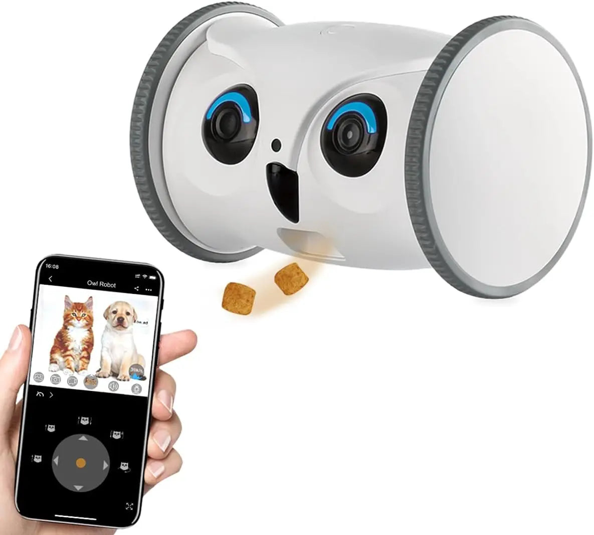 Pet Camera with Treat Dispenser & Interactive Toy for Dogs and Cats