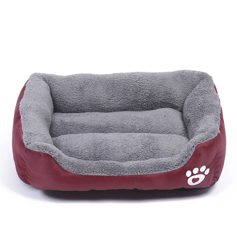 Large Plush Pet Bed - Washable Waterproof Cushion for Cats & Dogs