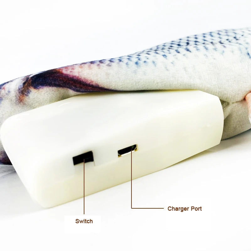 Interactive Plush Fish Toy for Cats & Dogs - USB Charging