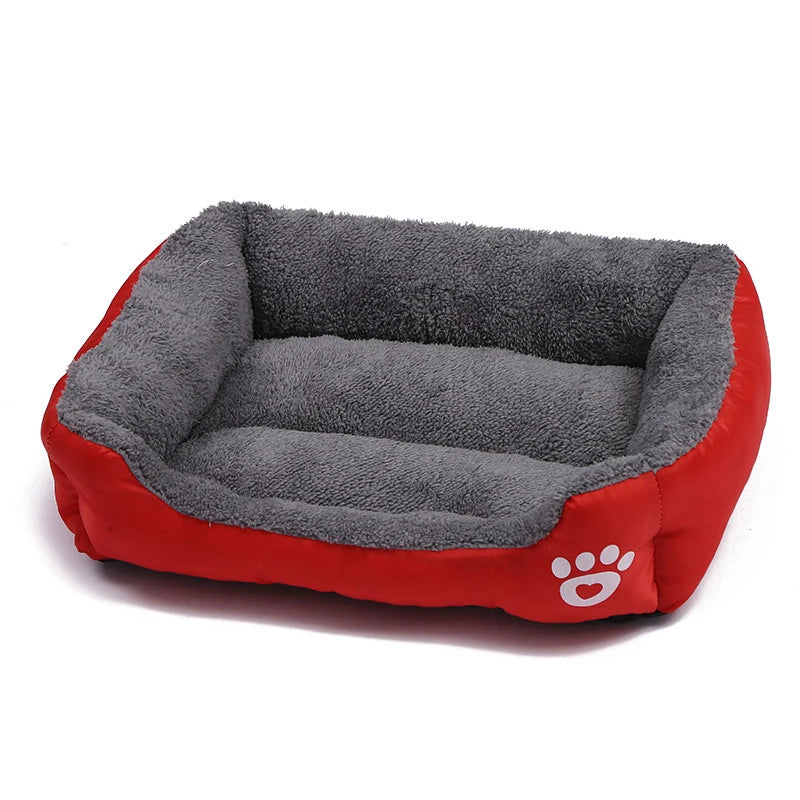 Large Plush Pet Bed - Washable Waterproof Cushion for Cats & Dogs