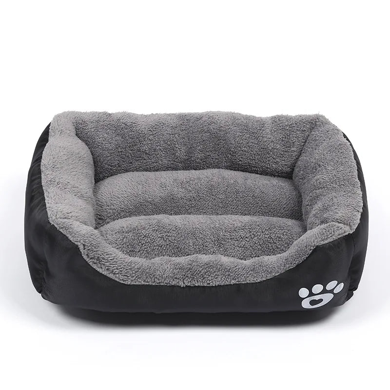 Large Plush Pet Bed - Washable Waterproof Cushion for Cats & Dogs