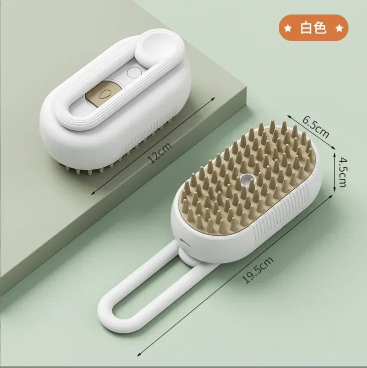 Pet Steam Brush & Comb for Cats – Electric Hair Removal & Grooming Vaporizer