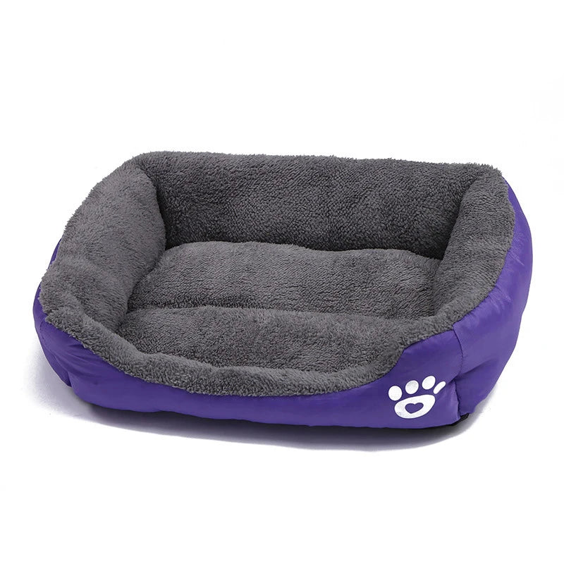 Large Plush Pet Bed - Washable Waterproof Cushion for Cats & Dogs