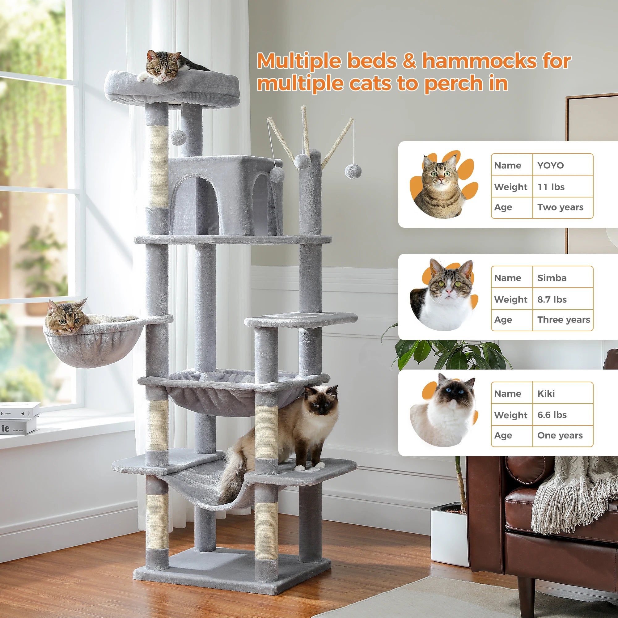 Large Cat Tree Tall Cat Tower