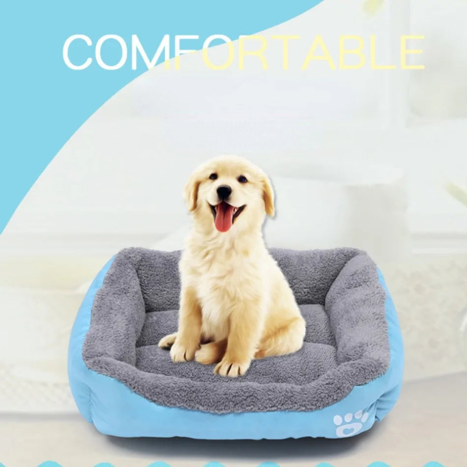 Large Plush Pet Bed - Washable Waterproof Cushion for Cats & Dogs