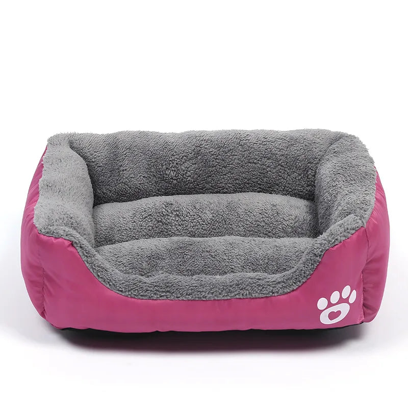 Large Plush Pet Bed - Washable Waterproof Cushion for Cats & Dogs