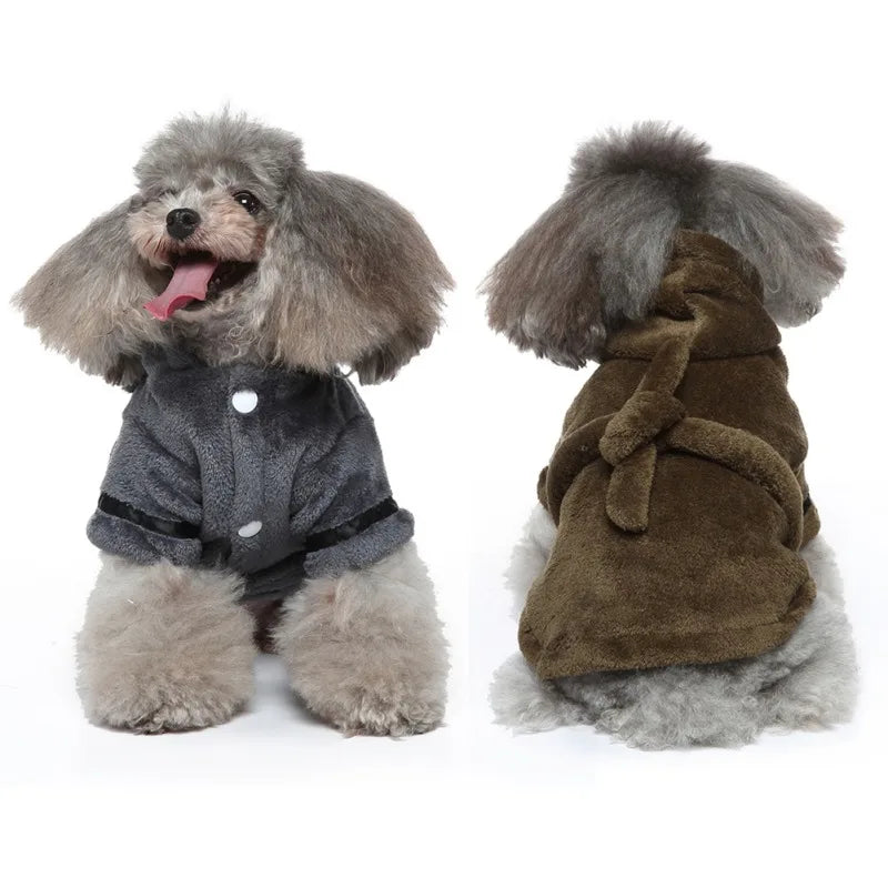 Pet Dog Bathrobe with Hood - Soft Pajamas & Drying Towel for Dogs & Cats