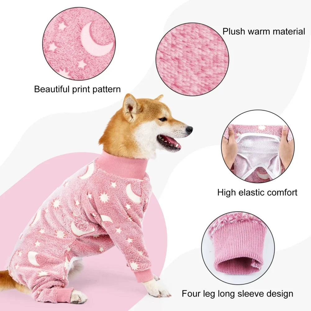 Soft Fleece 4-Legged Dog Pajama Onesie