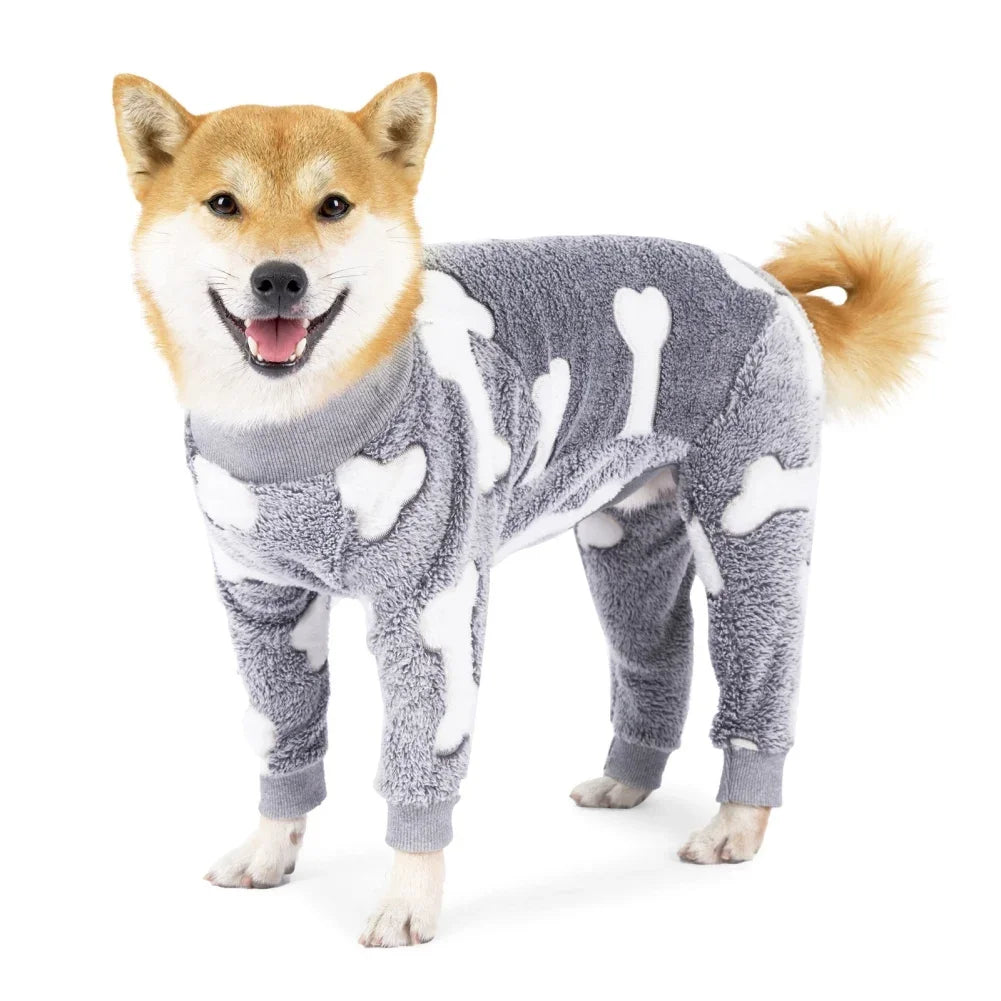 Soft Fleece 4-Legged Dog Pajama Onesie