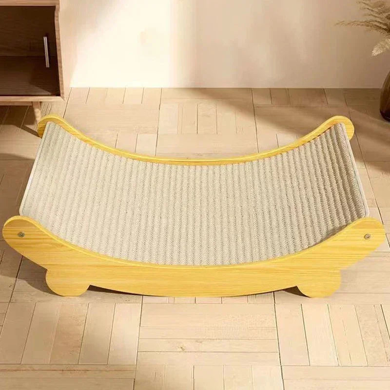 Wooden Cat Scratching Pad & Bed