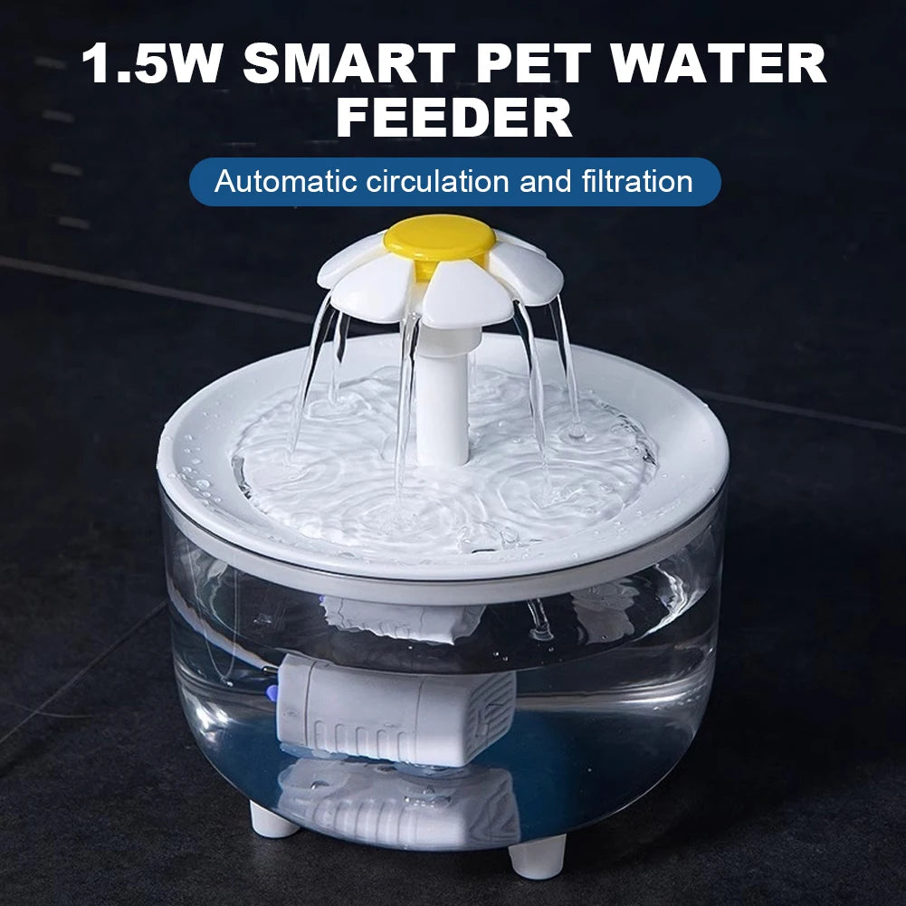 1.2L Cat Water Fountain with LED & Filters