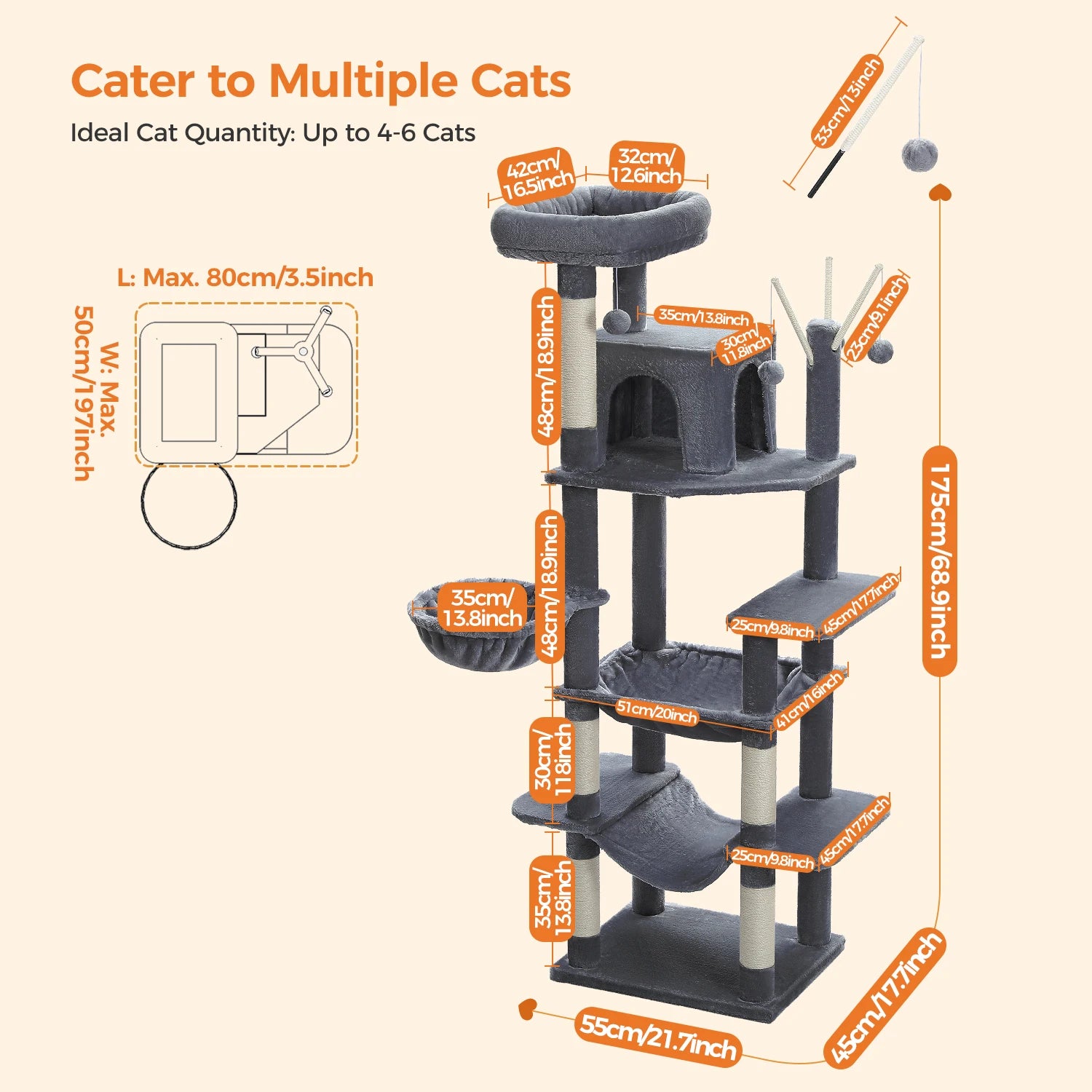 Large Cat Tree Tall Cat Tower