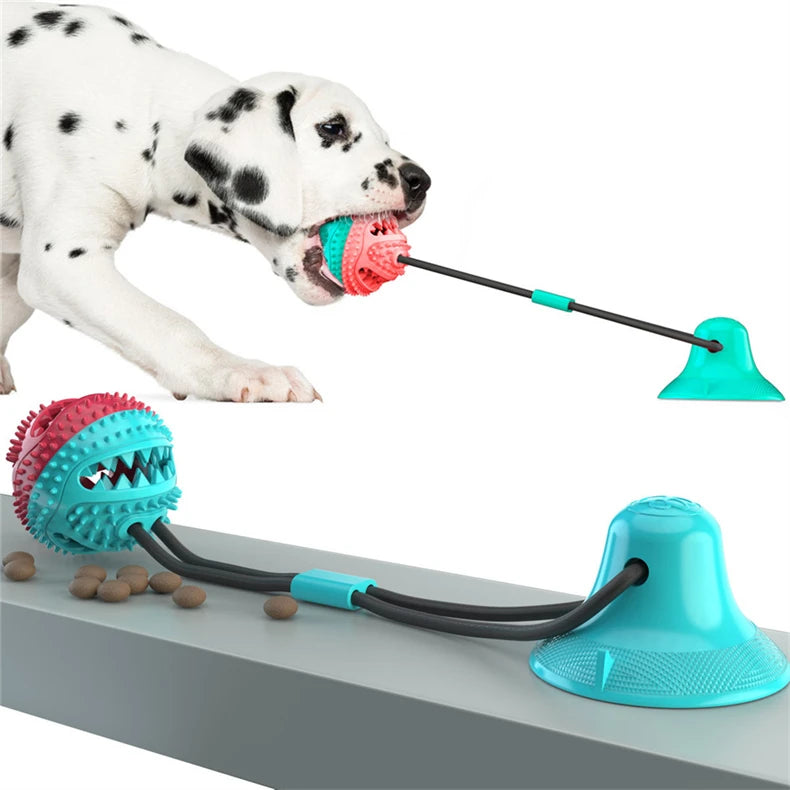 Dog Tug of War Toy Chew Toy Slow Feeder Food Dispenser