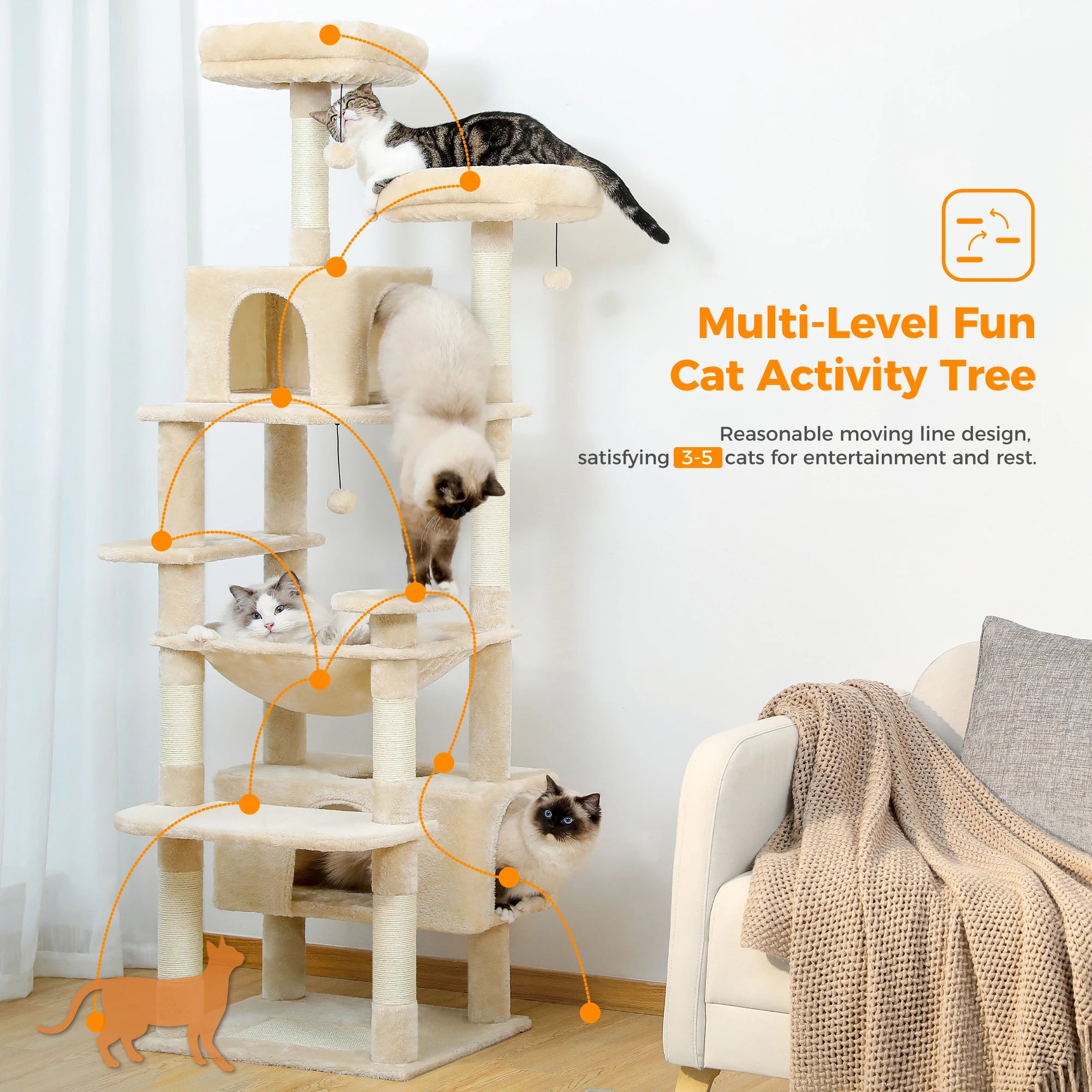 Large Cat Tree Tall Cat Tower