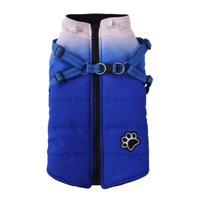 Pet Dog Winter Warm Jacket with Harness