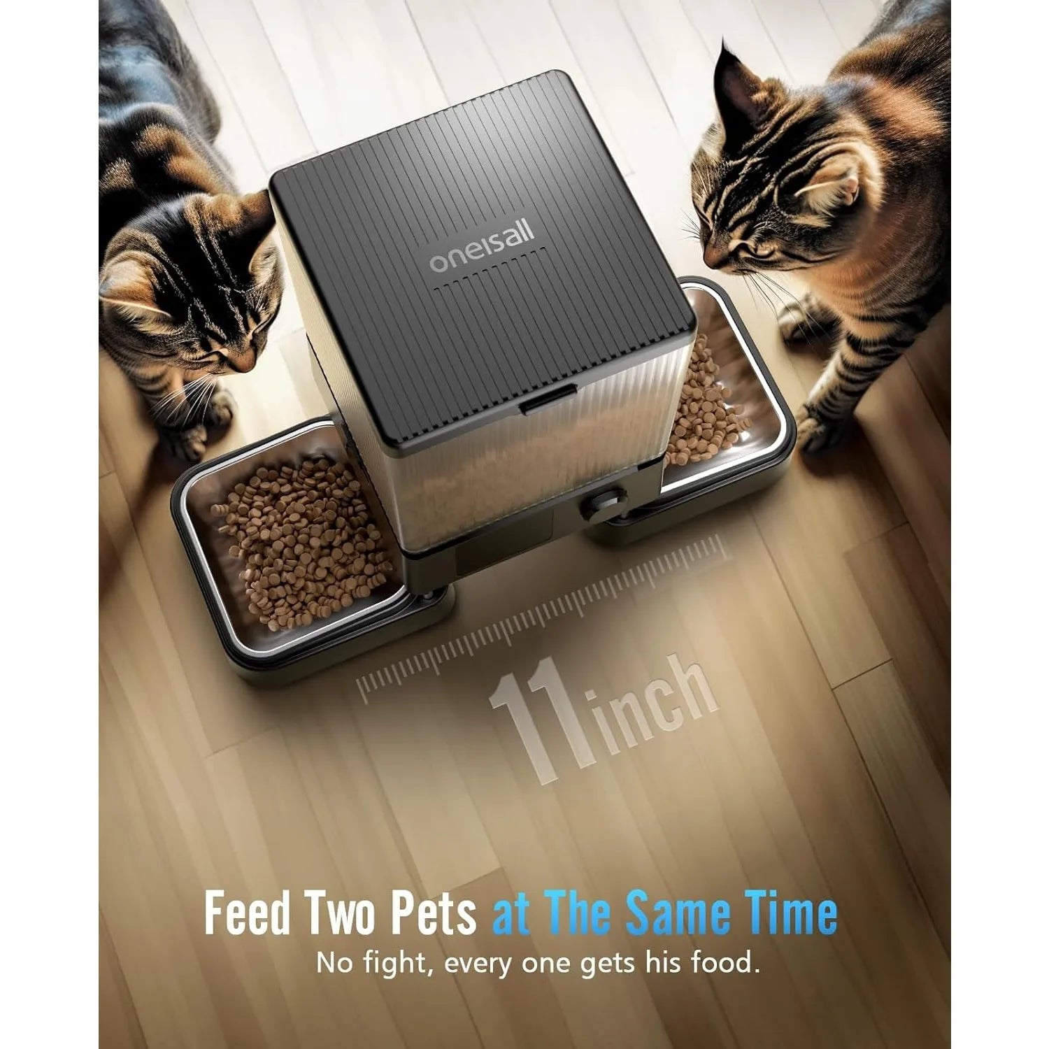 5G WiFi Automatic Cat Feeder, 5L Food Dispenser for 2 Pets