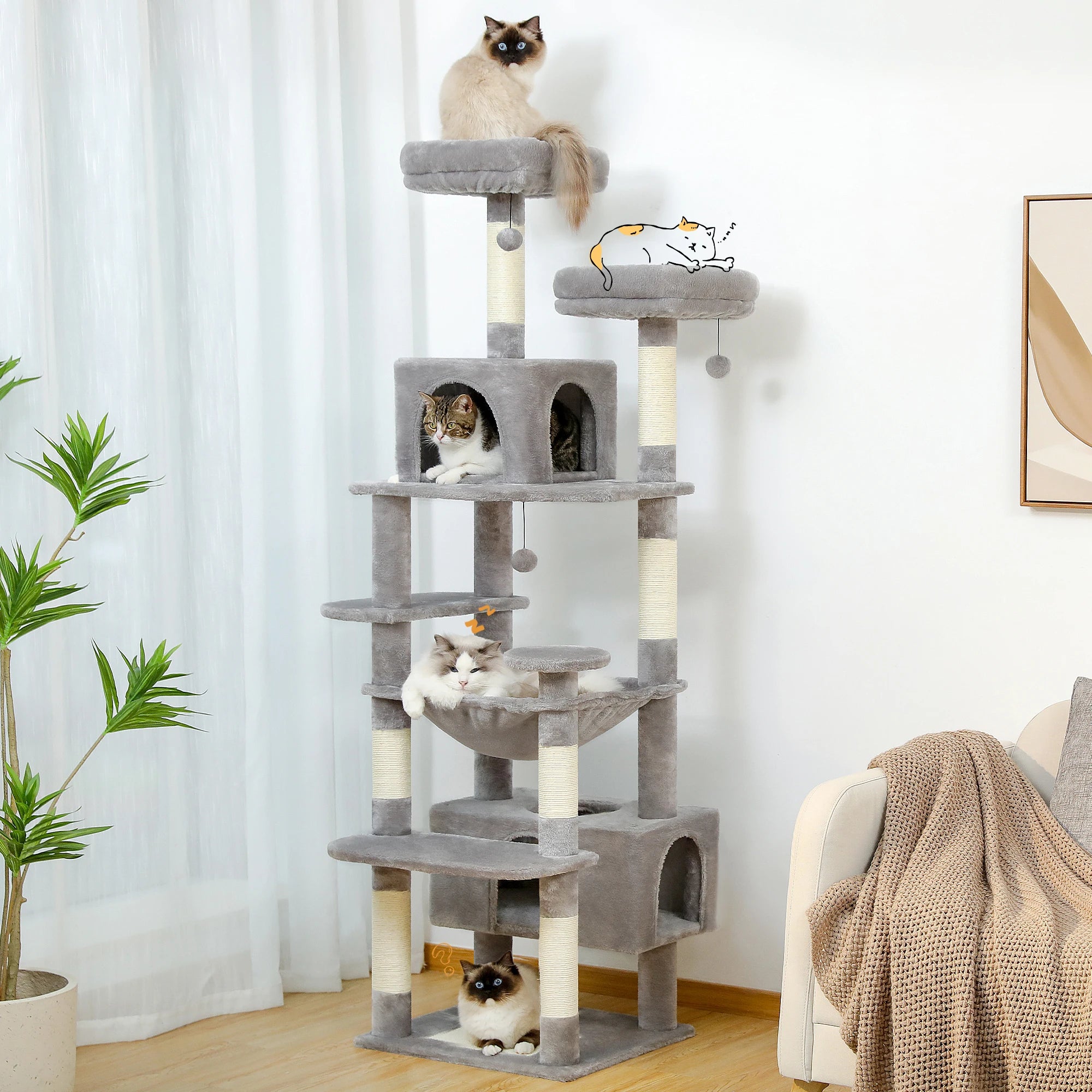 Large Cat Tree Tall Cat Tower