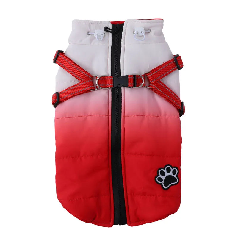 Pet Dog Winter Warm Jacket with Harness