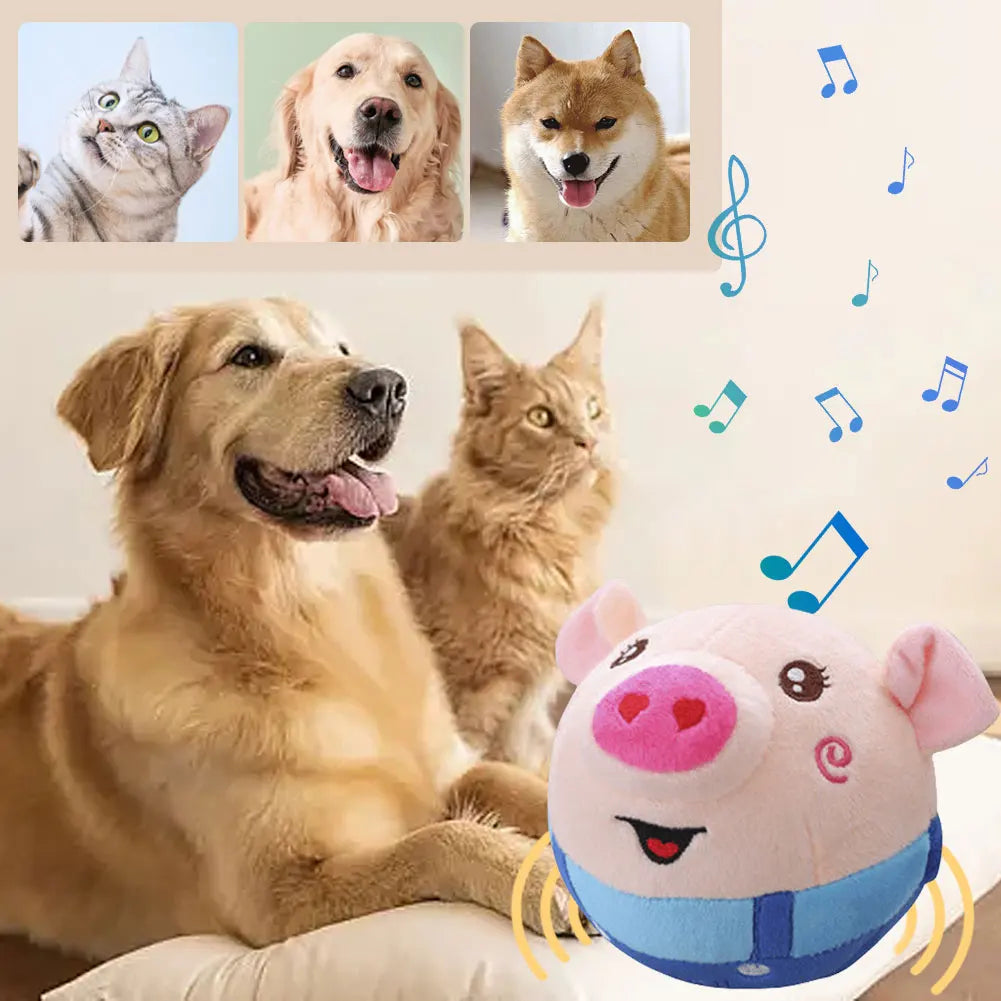 Interactive Pet Music & Vibration Jump Ball Toy