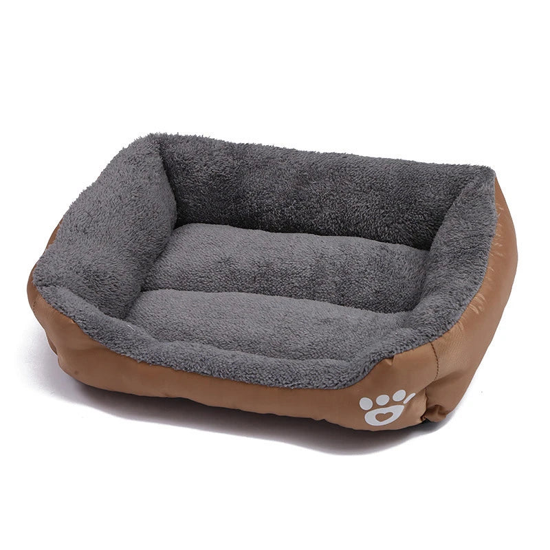 Large Plush Pet Bed - Washable Waterproof Cushion for Cats & Dogs