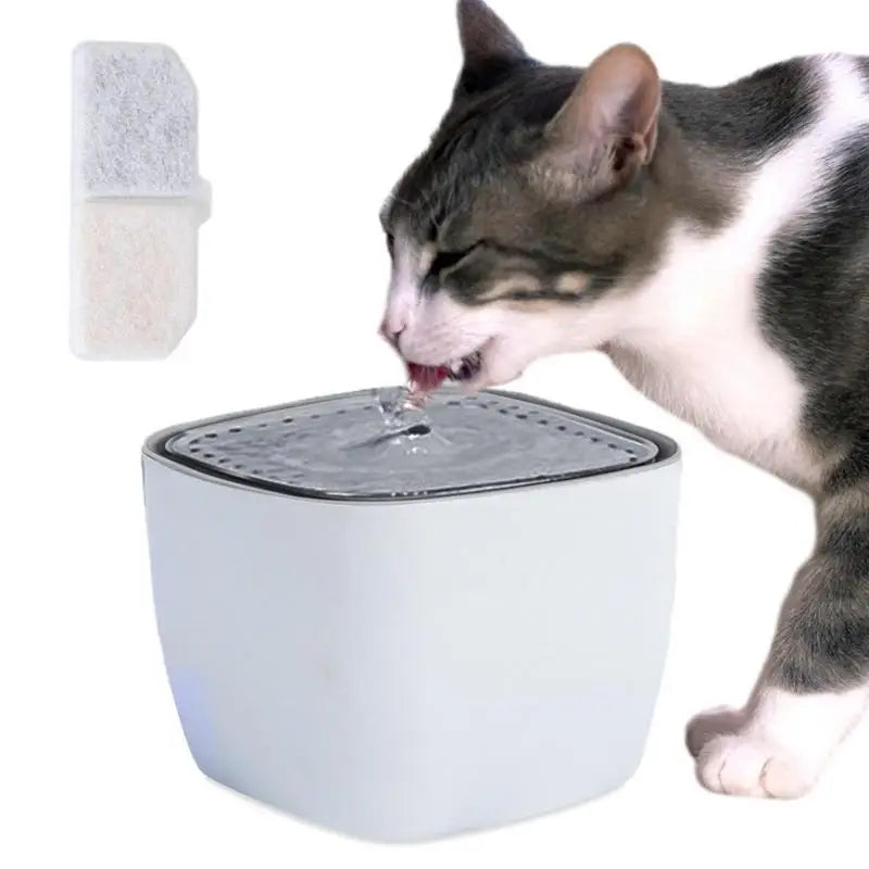 Cat Fountain Anti-Dry 2.5L Automatic Pet Water Dispenser with LED Light