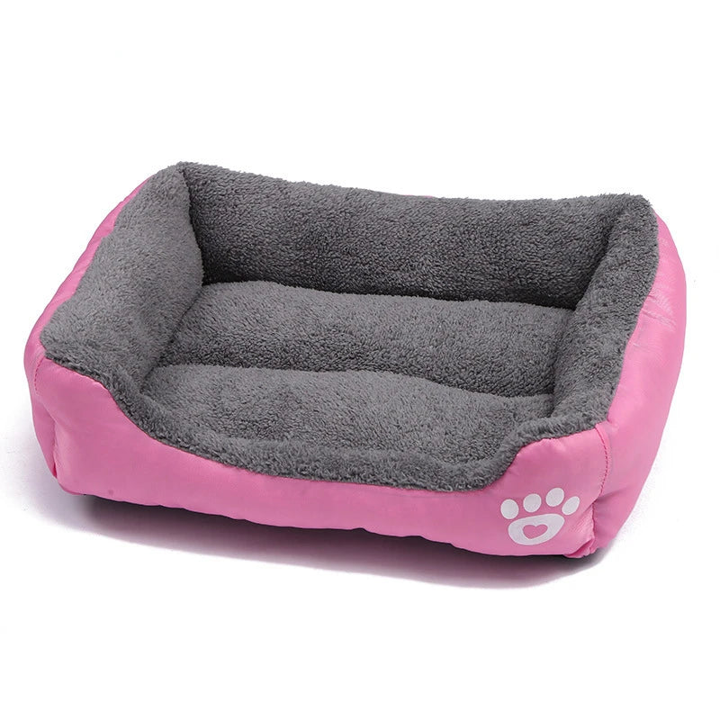 Large Plush Pet Bed - Washable Waterproof Cushion for Cats & Dogs