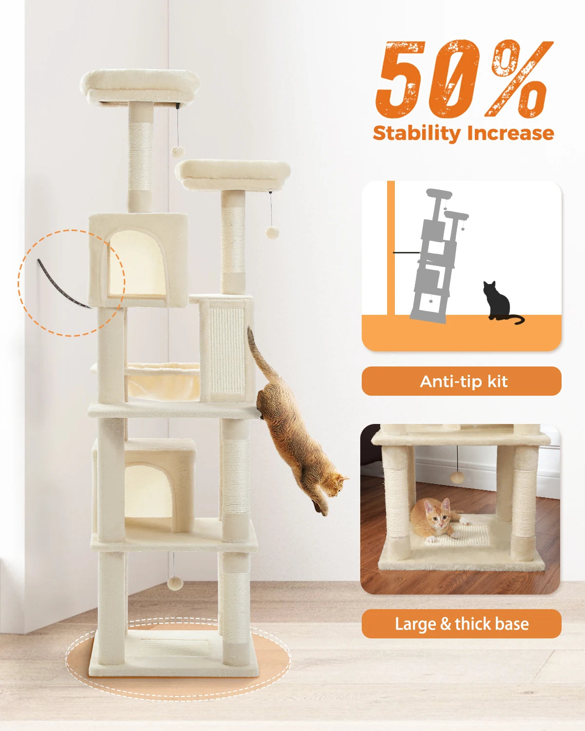 Large Cat Tree Tall Cat Tower