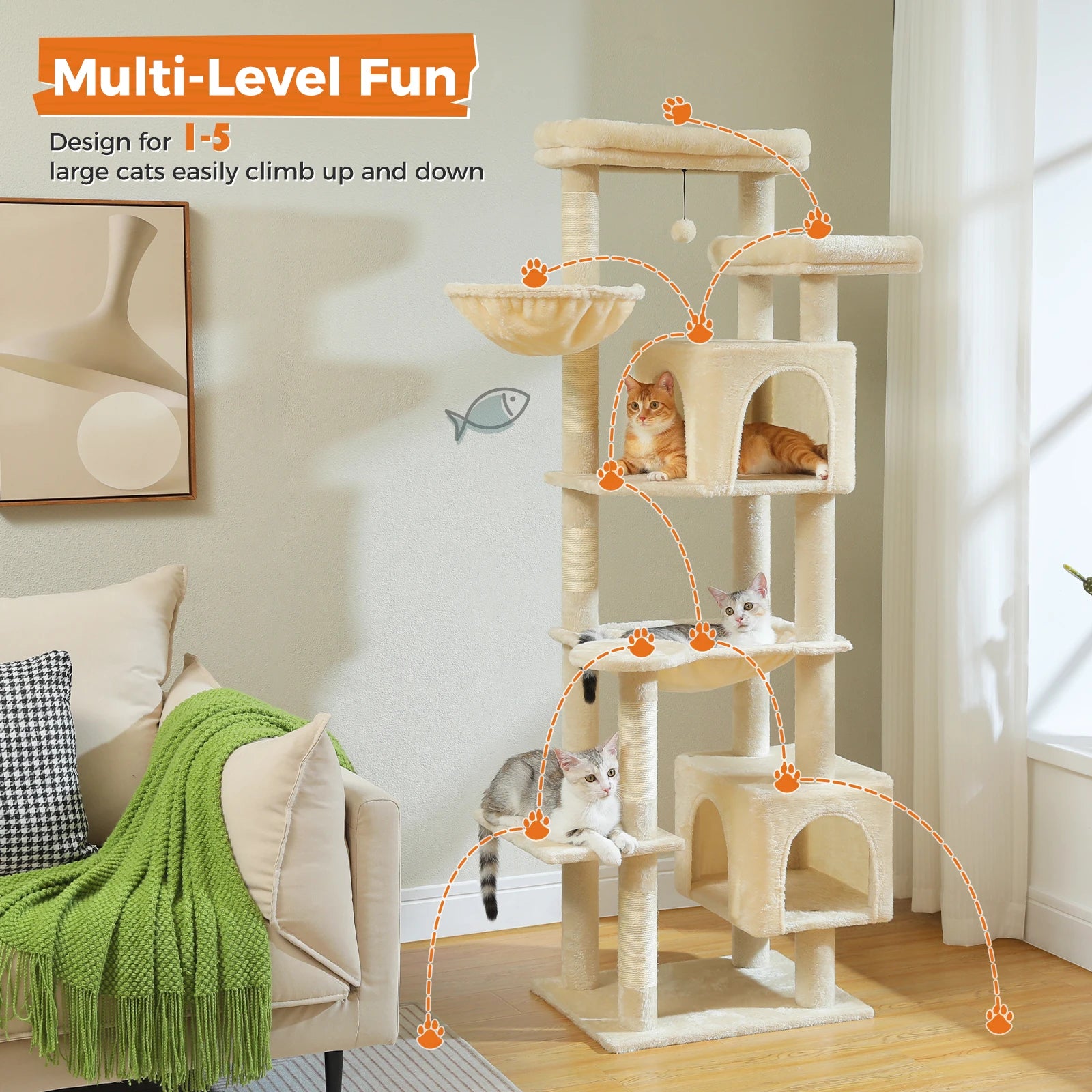 Large Cat Tree Tall Cat Tower