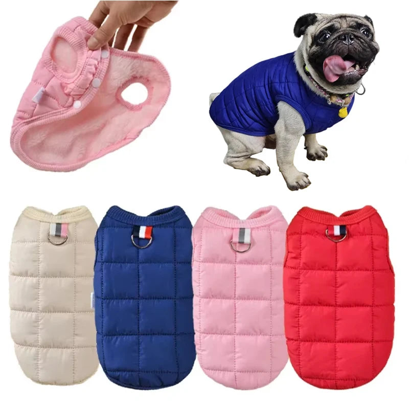 Winter Warm Dog Coat Jacket - Windproof Padded Clothing for Small Medium Dogs & Cats