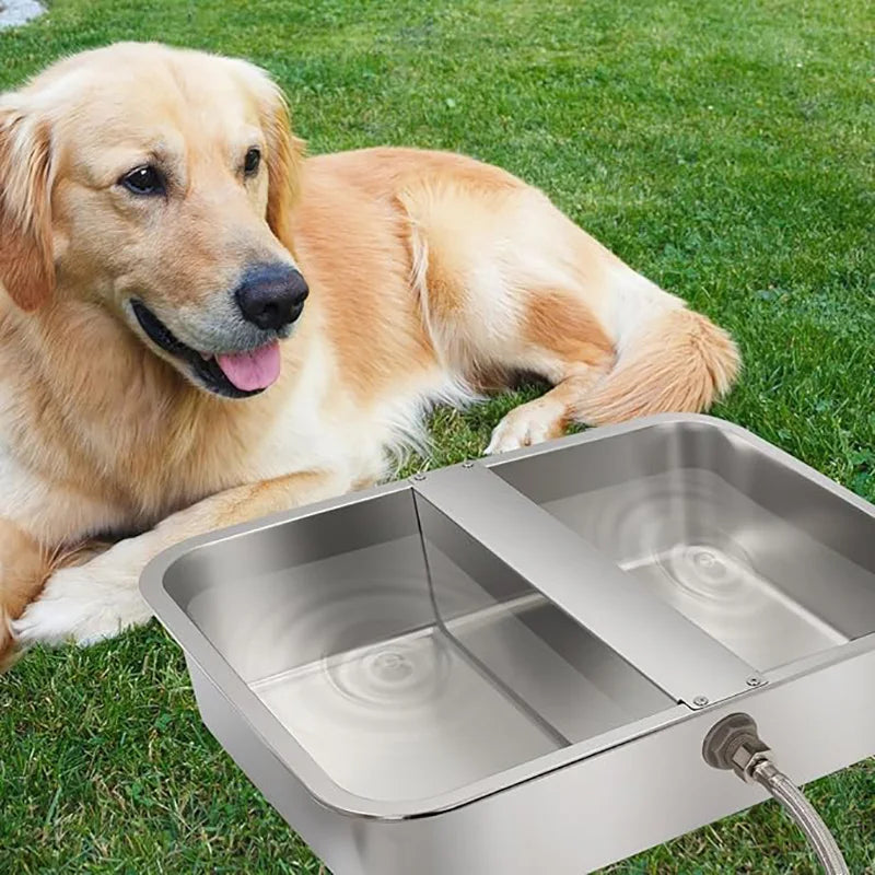 Automatic Dog Water Bowl Dispenser 13.5L Stainless Steel