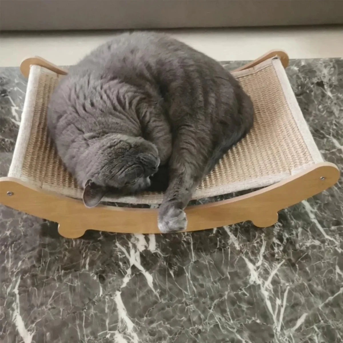 Wooden Cat Scratching Pad & Bed