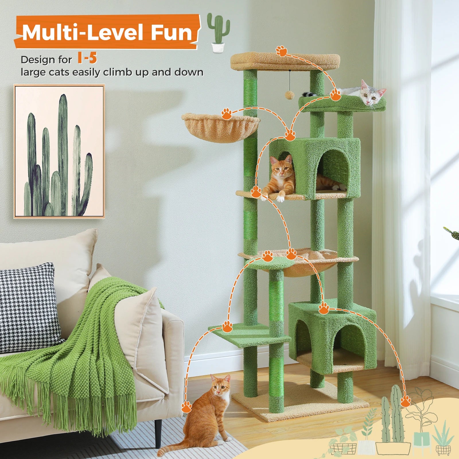 Large Cat Tree Tall Cat Tower