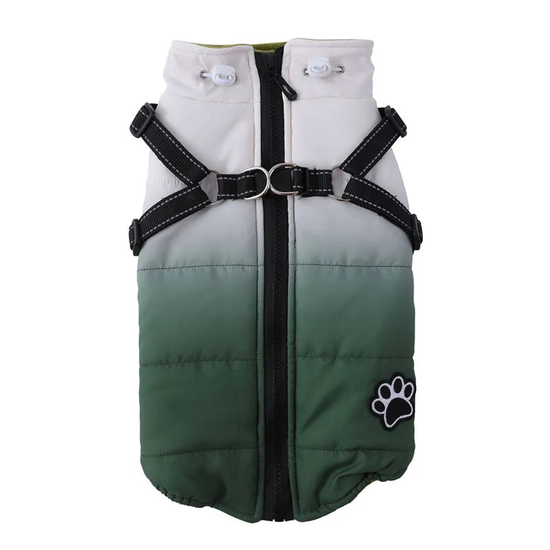 Pet Dog Winter Warm Jacket with Harness