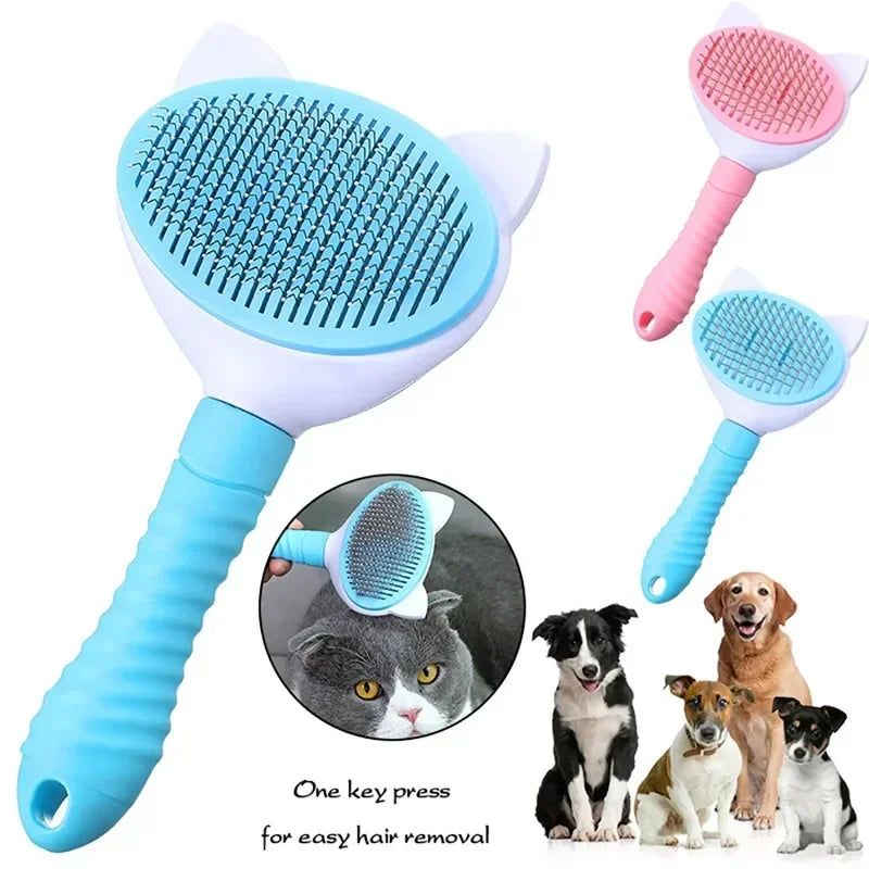 Self-Cleaning Pet Grooming Glove Brush for Dogs & Cats