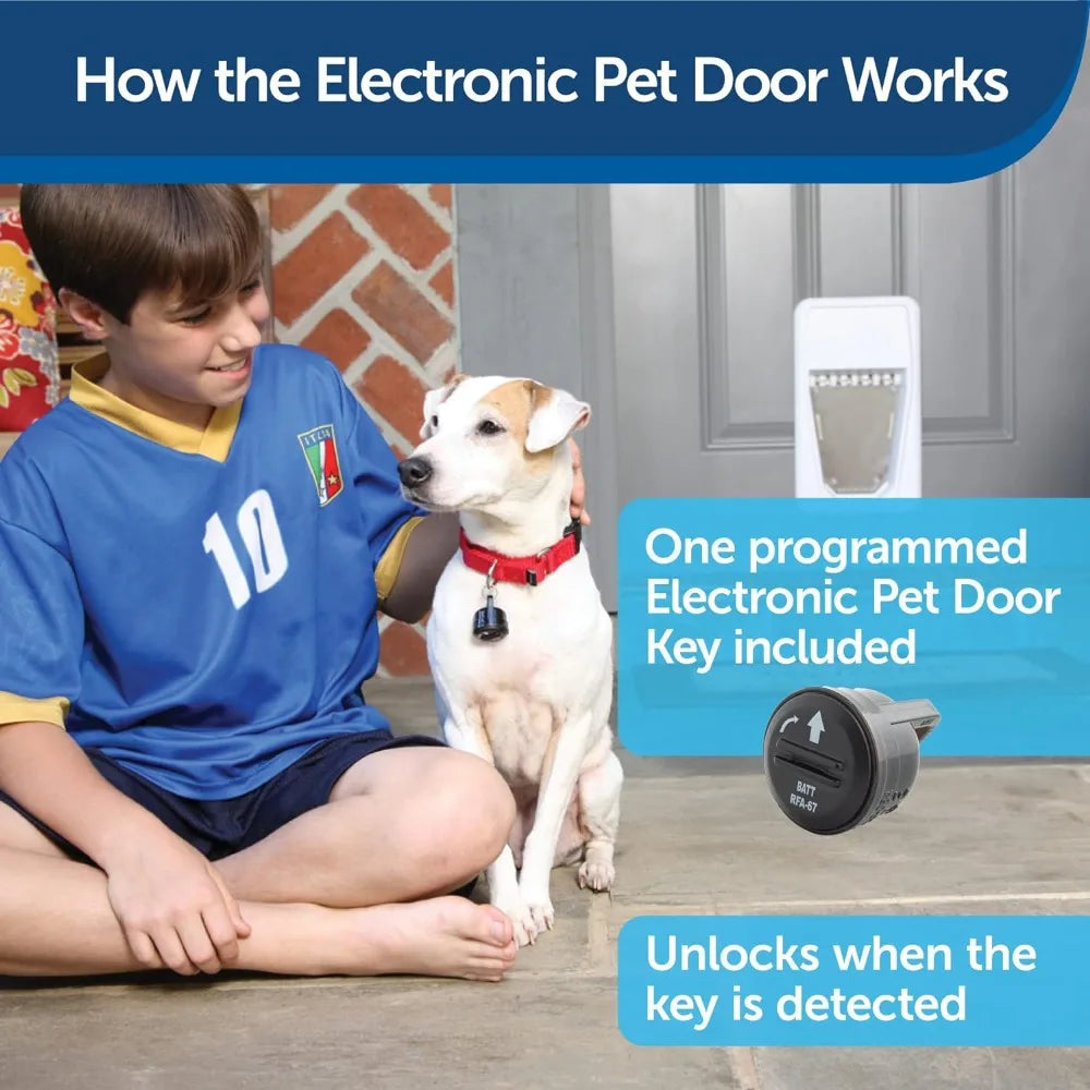 Electronic Pet Door for Large Pets (Up to 100 lbs)