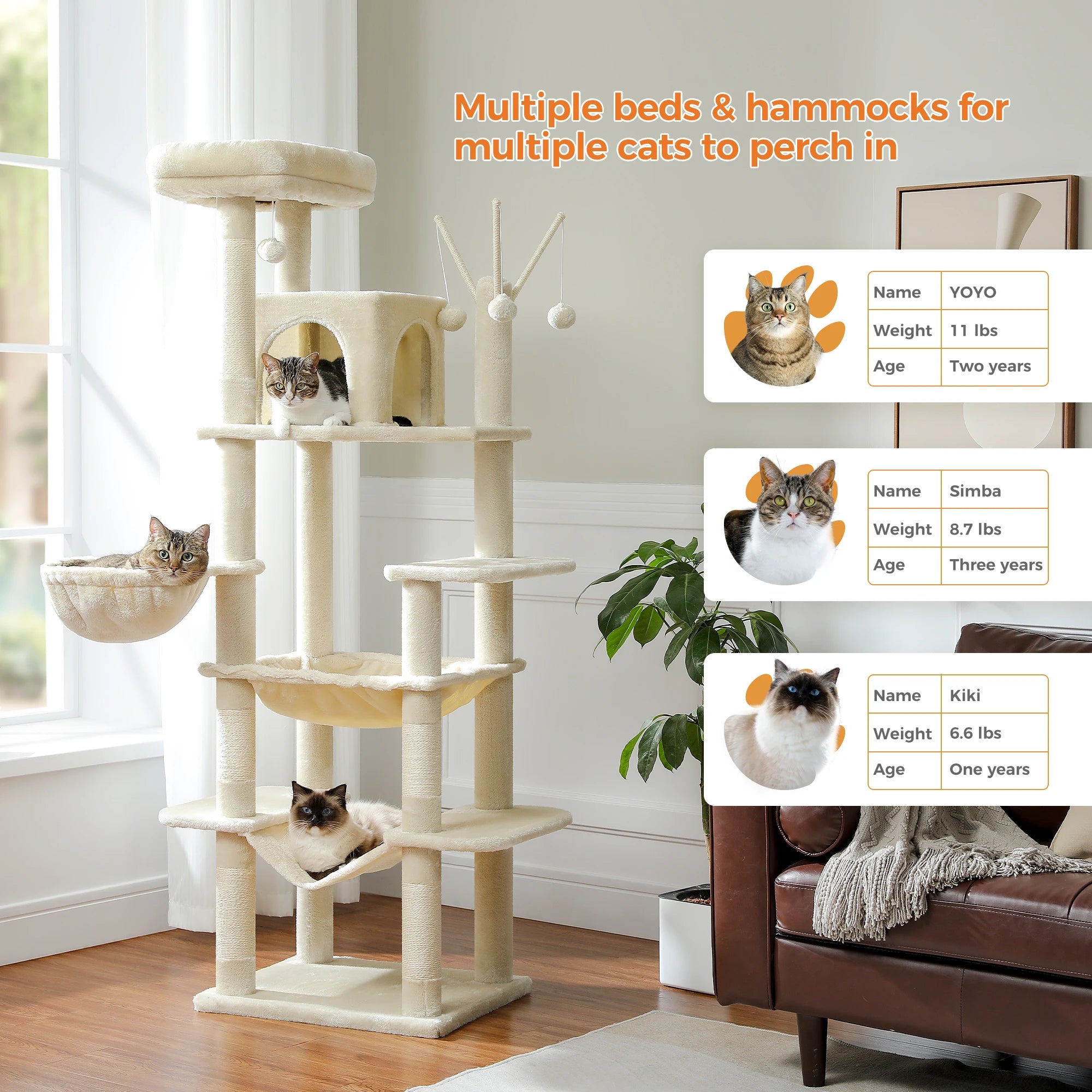 Large Cat Tree Tall Cat Tower